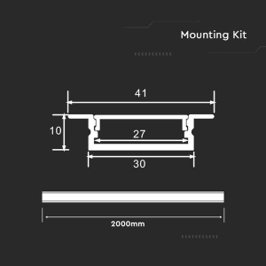 PROFIL ALUMINIU PENTRU BANDA LED 2M 30MM X 10MM - Img 4