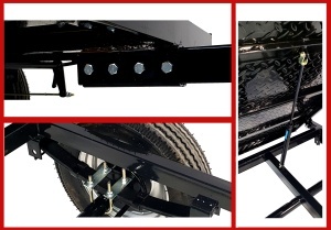 ProGARDEN Campo RM500C remorca 500kg motocultor, 1 osie, prindere bolt, roti profil rutier 5.00-12, 4 prezoane, RIM 3.00B - Img 2