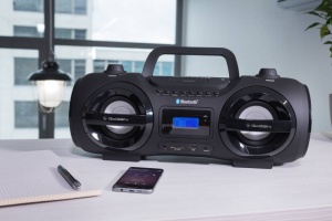 Radio FM cu CD și Bluetooth GoGEN CDM 425 BTDAB, 25 W, MP3, USB, card SD, telecomanda, negru/argintiu - Img 11