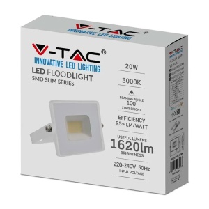 REFLECTOR LED SMD 20W 3000K IP65 - ALB - Img 5