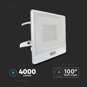REFLECTOR LED SMD 50W 4000K IP65 CU SENZOR MISCARE - ALB - Img 4