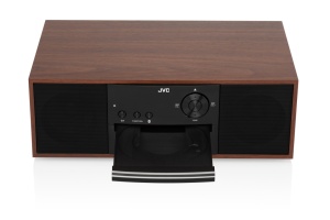 RESIGILAT - Microsistem audio JVC RD-E761, 16 W, Bluetooth, FM, player CD, USB, conversie CD audio in mp3, intrare AUX, lemn - Img 6