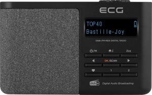 Resigilat - Radio portabil ECG RD 250 DAB Black, FM/DAB/DAB+, 1.8 W, Bluetooth 5.3, baterie reincarcabila Li-Ion 3.7 V / 1900 mAh, ceas desteptator, negru - Img 5