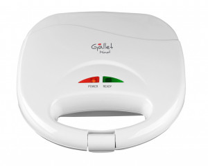 RESIGILAT - Sandwich maker Gallet Minot CRO609, 750 W, 2 sandwich-uri patrate, alb