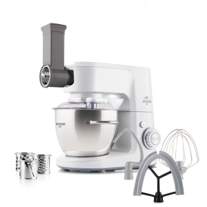 Robot de bucatarie ETA Gratussino III Smart 3023 90000, 1200 W, 4.5 litri, roti dintate metalice, gri/alb - Img 1