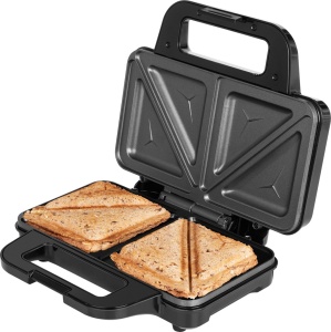 Sandwich maker ECG S 2120 Grande, 900 W, 4 sandvisuri triunghiulare, design din otel inoxidabil si plastic - Img 6