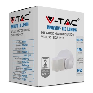 SENZOR DE MISCARE 180/360GR - ALB - Img 3