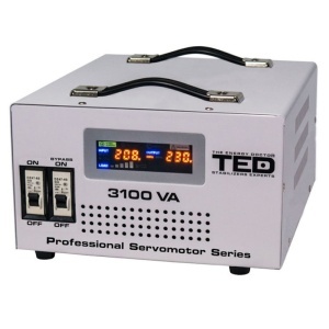 STABILIZATOR TENSIUNE SERVOMOTOR 3100VA TED ELECTRIC - Img 2
