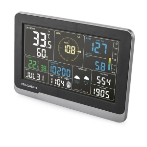Statie meteo profesionala GoGEN ME 4900, LCD color, senzori de ploaie, temperatura, vant si umiditate, Aplicatie WSView Plus, negru - Img 3