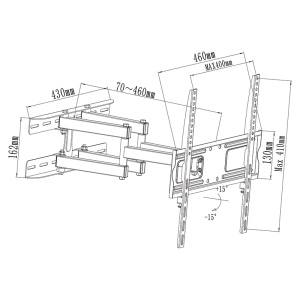 SUPORT TV DE PERETE 26-55 INCH CABLETECH - Img 4