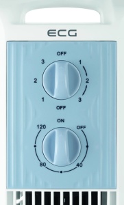 Ventilator turn ECG Tower Fan 1 White, 50 W, 3 viteze, oscilatie, timer 120 min, alb - Img 2