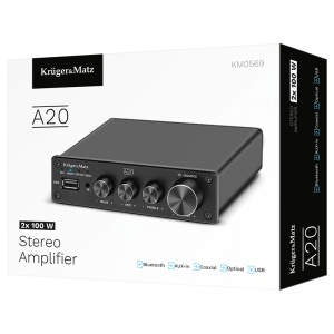 AMPLIFICATOR AUDIO STEREO 2X100W A20 KRUGER&MATZ - Img 8
