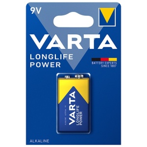 BATERIE ALCALINA LONGLIFE POWER 9V BLISTER 1 BUC VARTA