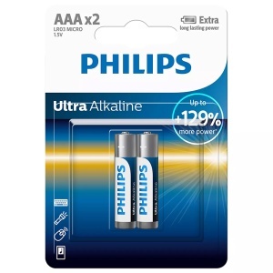 BATERIE ULTRA ALKALINE LR3 AA BLISTER 2 BUC PHILIPS - Img 2