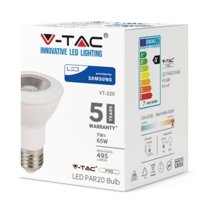 BEC LED 7W PAR20 E27 3000K ALB CALD - Img 5