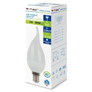 BEC LED E14 4W 6000K ALB RECE - Img 3