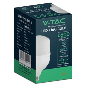 BEC LED T160 E27/E40 60W 6500K ALB RECE - Img 3