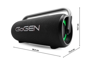 Boxa portabila cu Bluetooth GoGEN HANDEE BPS 440, 60W, acumulator Li-Ion 7.4 V/4800 mAh, efecte LED, IPX5, TWS, negru - Img 4