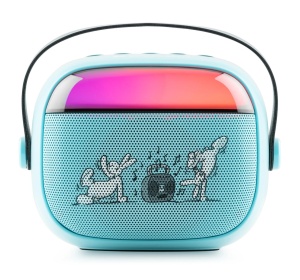 Boxa portabila pentru copii GoGEN BOB si BOBEK PARTY, 3.2 W, USB, Micro SD, microfon fara fir, 3.7V/1200mAh, albastru - Img 4