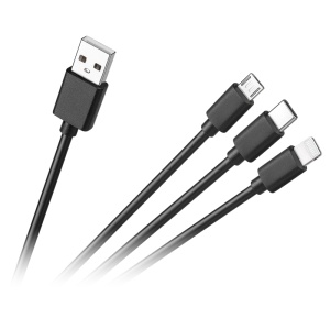 CABLU USB 3 IN 1 MICRO / C / LIGHTNING 1.2M C - Img 2