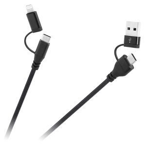 CABLU USB A/C - USB C/LIGHTNING (2+2) 1M - Img 1