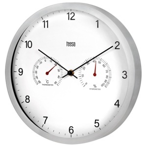 CEAS PERETE 30CM TERMOMETRU HIGROMETRU TEESA
