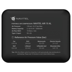 COMPRESOR AUTO 16.8WH AIR15AL NAVITEL - Img 5