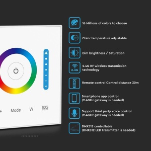 CONTROLLER BANDA LED 3IN1 TOUCH - ALB - Img 6