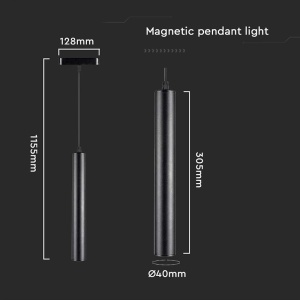 CORP LED MAGNETIC 15W 3000K - NEGRU - Img 4