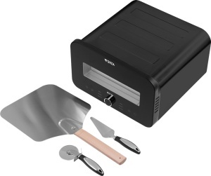 Cuptor electric pentru pizza ECG FORZA 4600 Pizza Nero, 1700W, temperatura maxima 450°C, piatra refractara 32 cm, timer, negru - Img 11