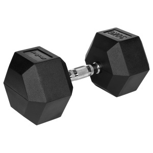 GANTERA DUMBBELL HEX FONTA CAUCIUCATA 30KG REBEL ACTIVE - Img 2