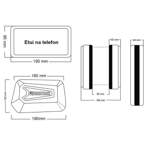 GEANTA BICICLETA CU SUPORT TELEFON PRINDERE PE CADRU IP54 - NEGRU - Img 5