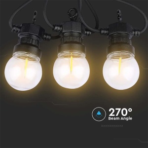 GHIRLANDA LED 5M 10 BECURI 0.4W / BEC 3000K - Img 7