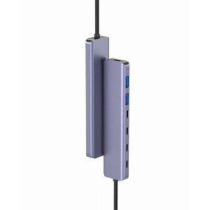 HUB 7 IN 1 10GBS PD 100W ALUMINIU PLATINET - Img 4