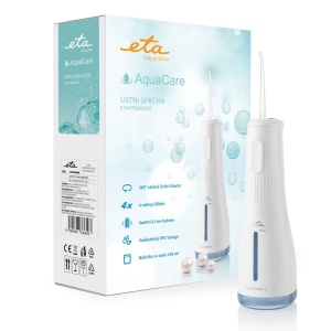 Irigator bucalETA AquaCare II 4708 90000, 4 moduri de curatare, rezervor 250 ml, IPX7, alb - Img 1