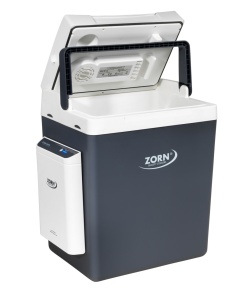 Lada frigorifica auto si camping ZORN Z 32 LNP, 29 litri, alimentare 12V/230V + acumulator extern Li-ion 20.8 Ah, racire-incalzire, alb-gri - Img 3