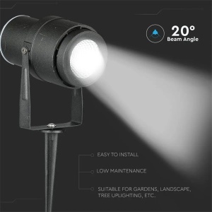LAMPA GRADINA IP65 12W 4000K ALB NEUTRU - NEGRU - Img 5