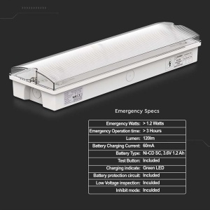 LAMPA IESIRE DE URGENTA 3W 1.2AH 6400K - Img 13