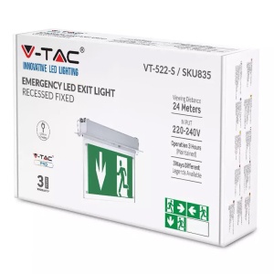 LAMPA LED IESIRE DE URGENTA 2W 6000K ALB RECE - Img 6