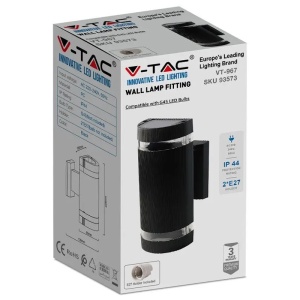 LAMPA PERETE SOCLU E27 IP44 - NEGRU - Img 3