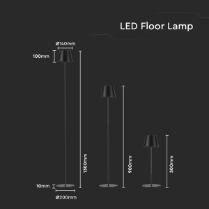 LAMPADAR 4W CU ACUMULATOR IP54 3000K ALB CALD - NEGRU - Img 7