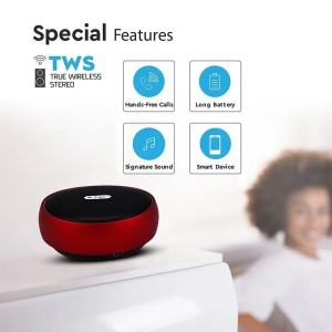 MINI BOXA BLUETOOTH PORTABILA 4W - ROSU - Img 5