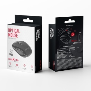 MOUSE OPTIC WIRELESS 800/1000/1600 DPI - NEGRU - Img 5