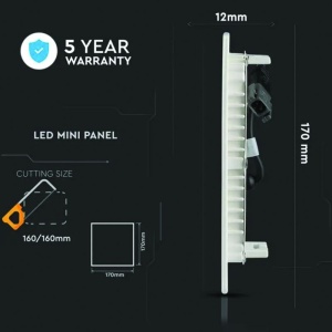 PANOU LED INCORPORABIL PATRAT 12W 4000K, CIP SAMSUNG - Img 7