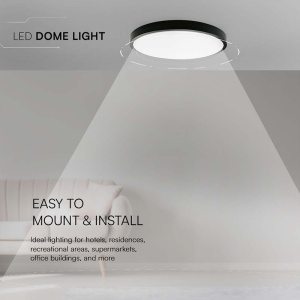 PLAFONIERA LED 18W IP44 4000K ALB NEUTRU - NEGRU - Img 7
