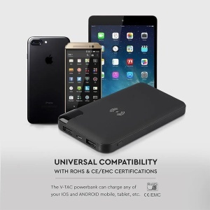 POWER BANK 8000MAH INCARCARE WIRELESS MODEL STAND - NEGRU - Img 6