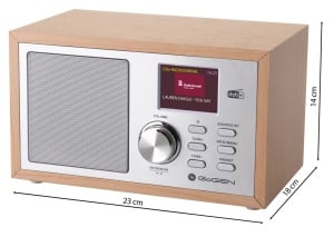 Radio GoGEN DAB 620 BTCS, 5W, DAB+/FM, Bluetooth, LCD color, ceas cu alarma, argintiu/maro - Img 5