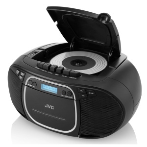 Radiocasetofon cu player CD JVC RC-E561B-DAB, 2 x 1.5 W RMS, Bluetooth/USB/MP3, AUX IN, DAB+/Tuner FM, negru - Img 1