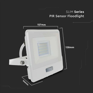 REFLECTOR LED SMD 20W 400K IP65 CU SENZOR MISCARE - ALB - Img 9