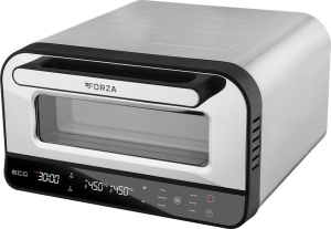 RESIGILAT - Cuptor electric pentru Pizza ECG Forza 4500, 1850 W, 450 °C, 45 litri, 5 programe, control digital, negru